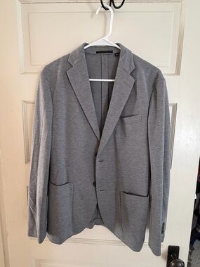 Uniqlo Light Grey Knit Blazer - Casual Sport Coat